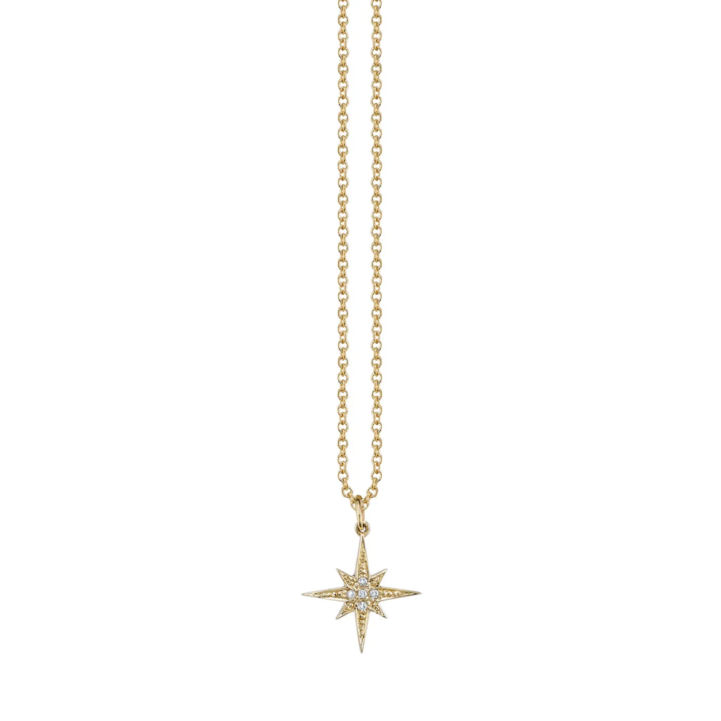 Gold & Diamond Small Starburst Charm