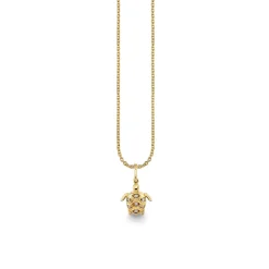 Gold & Diamond Small Turtle Charm