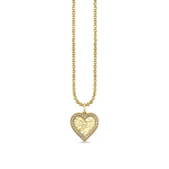 Gold & Diamond Small Wallpaper Heart Charm