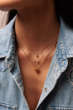 Gold & Diamond Small "WTF" Script Necklace