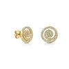 Gold & Diamond Spiral Stud