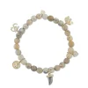 Gold & Diamond Spiritual Multi-Charm on African Opal