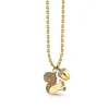 Gold & Diamond Squirrel Acorn Necklace