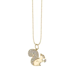 Gold & Diamond Squirrel Charm