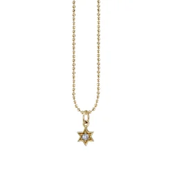 Gold & Diamond Star of David Charm