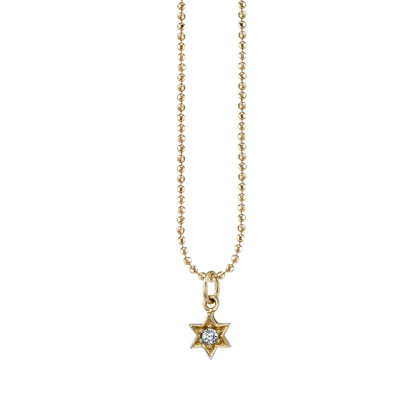 Gold & Diamond Star of David Charm