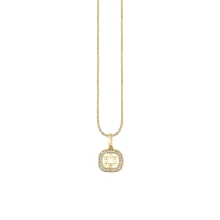 Gold & Diamond Star Of David Open Icon Necklace