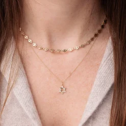Gold & Diamond Star Of David Chai Charm