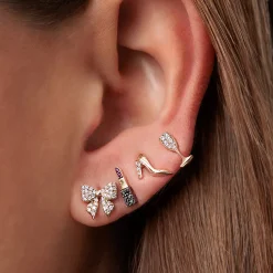 Gold & Diamond Stiletto Stud