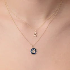 Gold & Diamond Sun & Moon Medallion