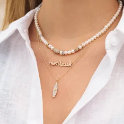 Gold & Diamond Surfboard Charm