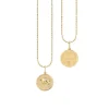 Gold & Diamond Taurus Zodiac Medallion