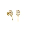 Gold & Diamond Tennis Racquet Stud