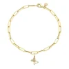Gold & Diamond Tiny Butterfly Anklet