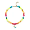 Gold & Diamond Tiny Butterfly Rainbow Jade Anklet
