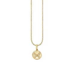 Gold & Diamond Tiny Butterfly Coin Charm