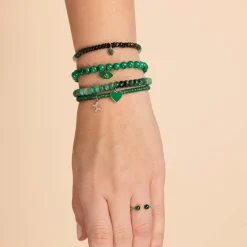 Gold & Diamond Tiny Butterfly on Aventurine
