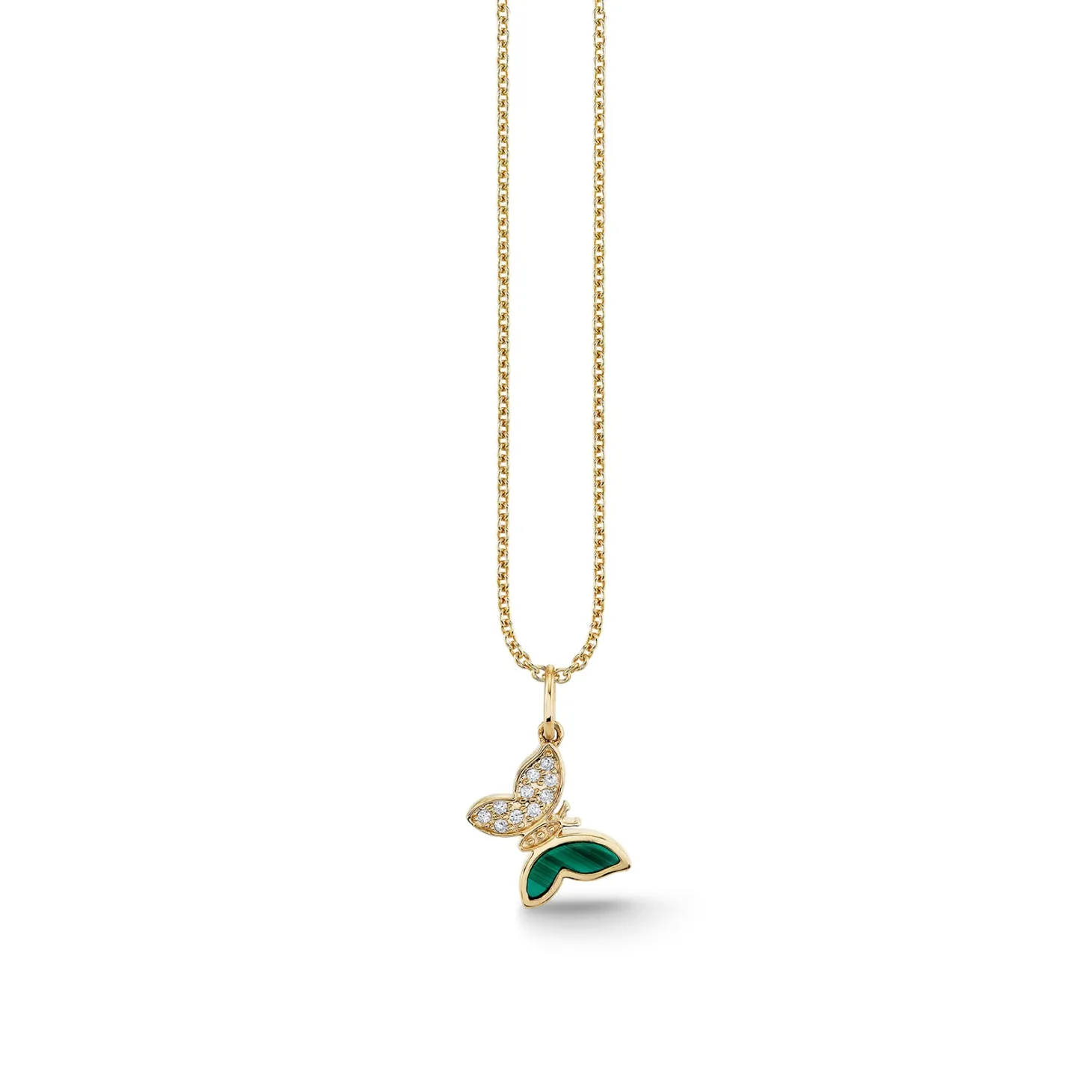 Gold & Diamond Tiny Butterfly Charm