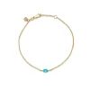 Gold & Diamond Tiny Carved Stone Bracelet