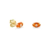 Gold & Diamond Tiny Carved Stone Eye Stud