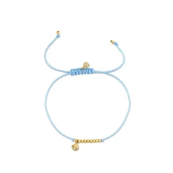Gold & Diamond Tiny Clam Shell Cord Bracelet