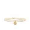 Gold & Diamond Tiny Cross Coin on Blush Gapolite