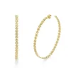 Gold & Diamond Tiny Daisy Large Hoops