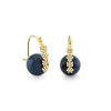 Gold & Diamond Tiny Daisy Sapphire Earrings