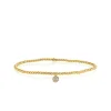 Gold & Diamond Tiny Disc on Gold Beads