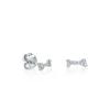 Gold & Diamond Tiny Dog Bone Stud