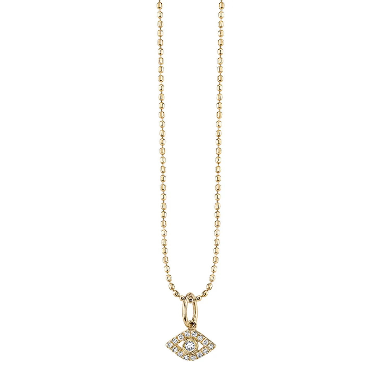 Gold & Diamond Tiny Eye Charm