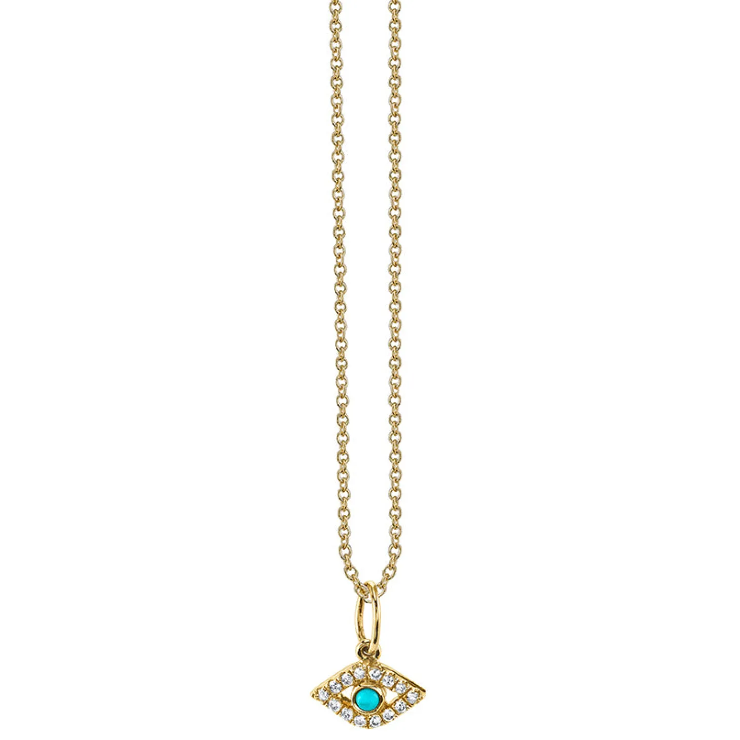 Gold & Diamond Tiny Eye Charm