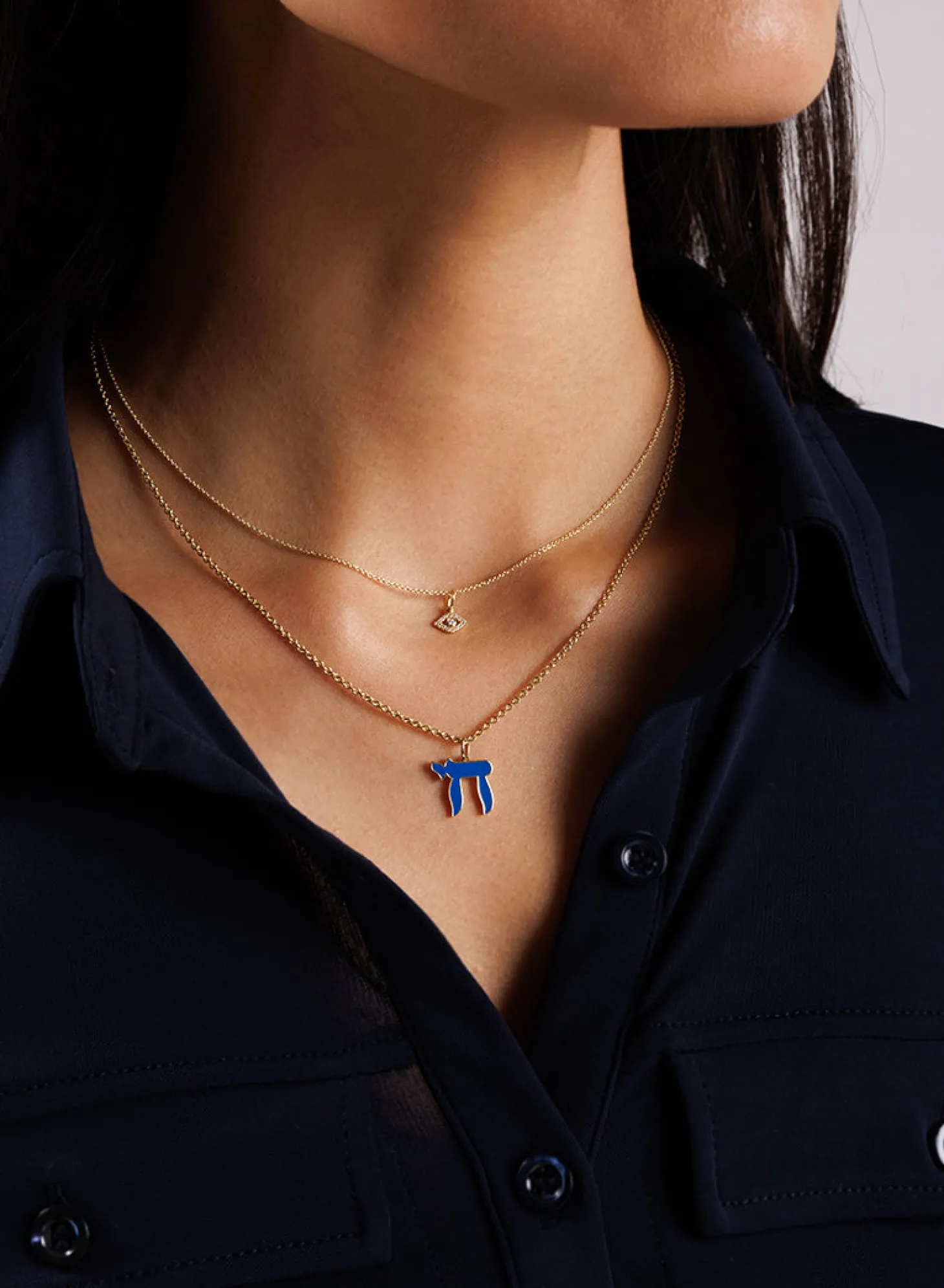Gold & Diamond Tiny Eye Charm