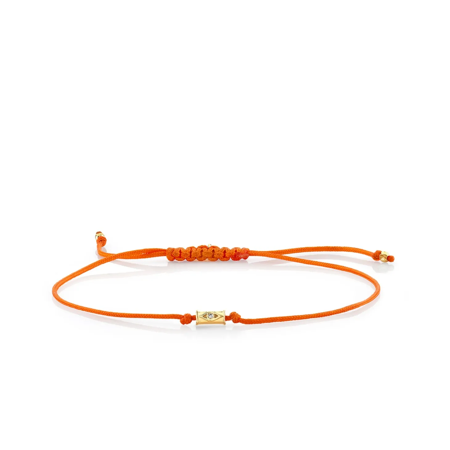 Gold & Diamond Tiny Eye Cord Bracelet