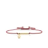 Gold & Diamond Tiny Hamsa Cord Bracelet