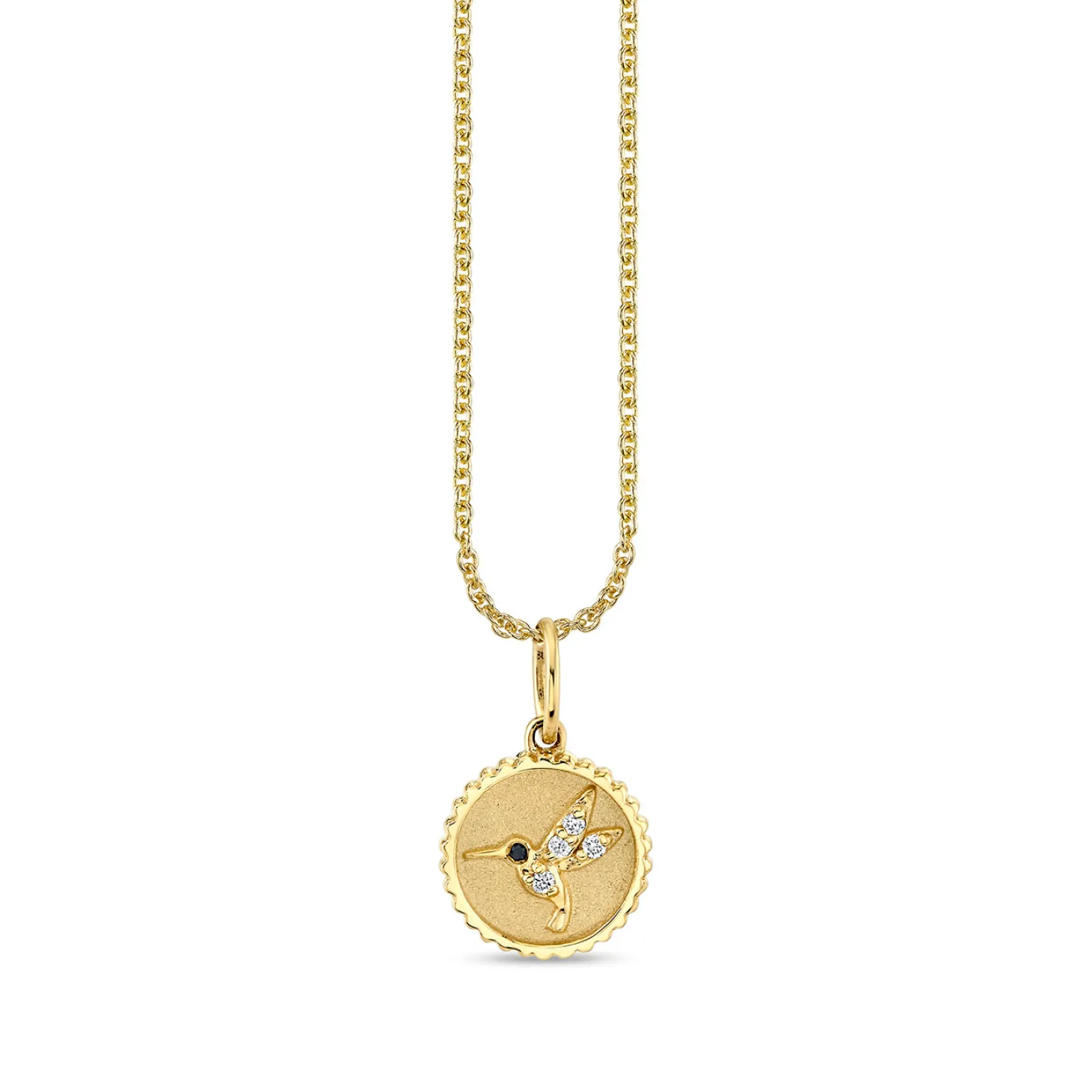 Gold & Diamond Tiny Hummingbird Coin