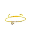 Gold & Diamond Tiny Leo Zodiac Cord Bracelet