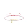 Gold & Diamond Tiny Libra Zodiac Cord Bracelet