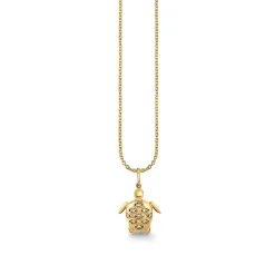 Gold & Diamond Turtle Charm