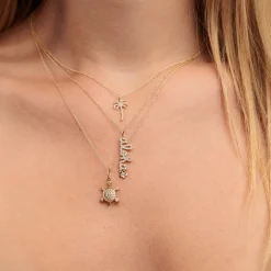 Gold & Diamond Turtle Charm