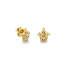 Gold & Diamond Turtle Stud