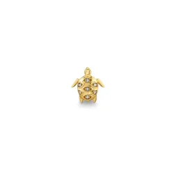 Gold & Diamond Turtle Stud
