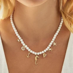 Gold & Diamond Under The Sea Pearl Necklace