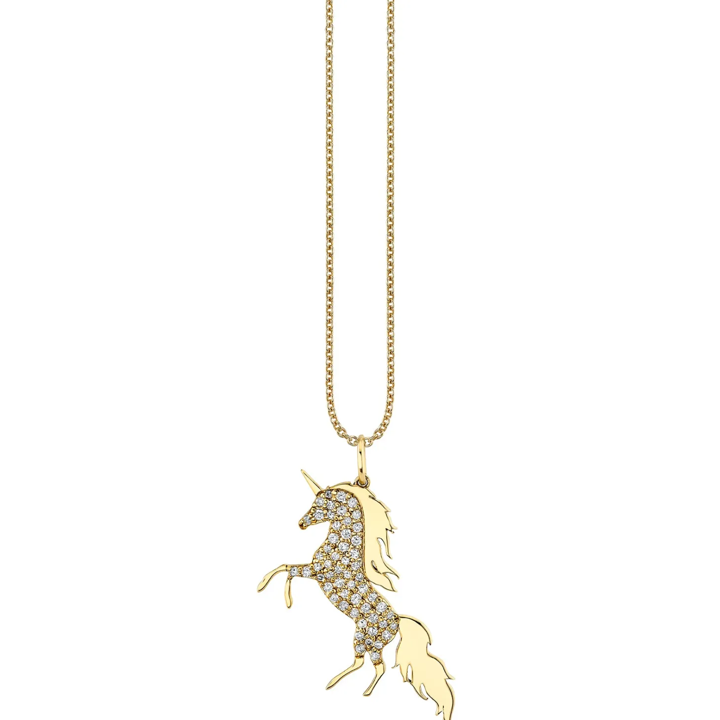Gold & Diamond Unicorn Charm