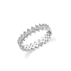 Gold & Diamond Vertical Marquise Eternity Ring