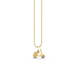 Gold & Diamond Vespa Scooter Charm
