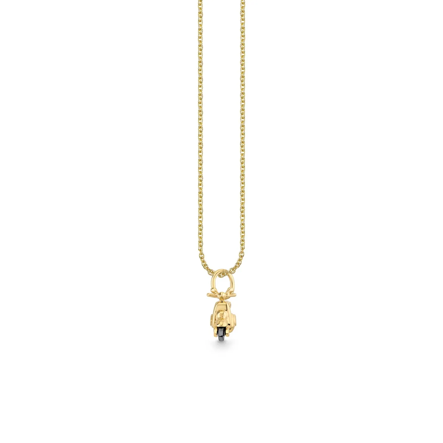 Gold & Diamond Vespa Scooter Charm