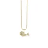 Gold & Diamond Whale Charm