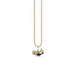Gold & Diamond Whale Family Charm