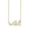 Gold & Diamond Wild Script Necklace